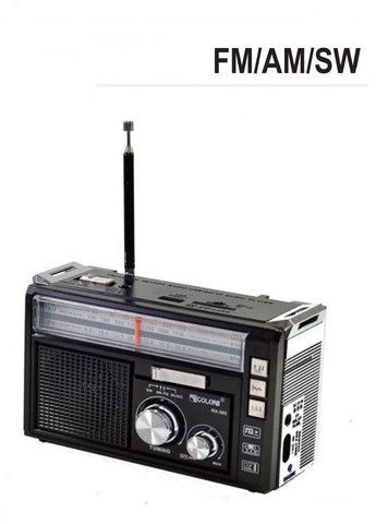 Радиоприёмник портативный аккумуляторный RX-382 Black/Red FM/AM/SW USB AUX Golon (258599394)