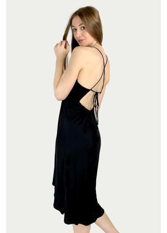 Чорна вечірня сукня 6610/901/800 з відкритими плечима Massimo Dutti однотонна