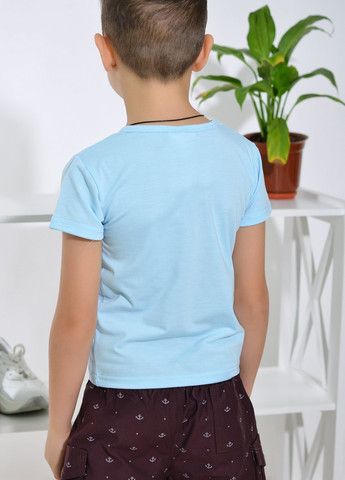 Голубая футболки сорочки футболка на хлопчика блакитна (ocean) Lemanta