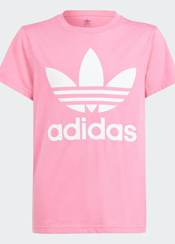 Розовая демисезонная футболка trefoil adidas
