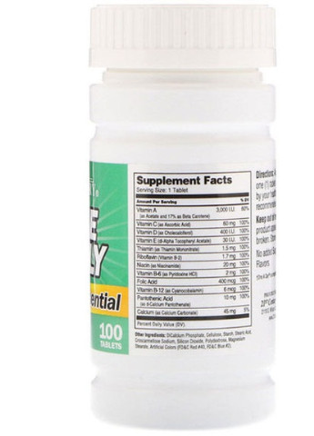 One Daily Essential, Multivitamin Multimineral 100 Tabs 21st Century (256719719)
