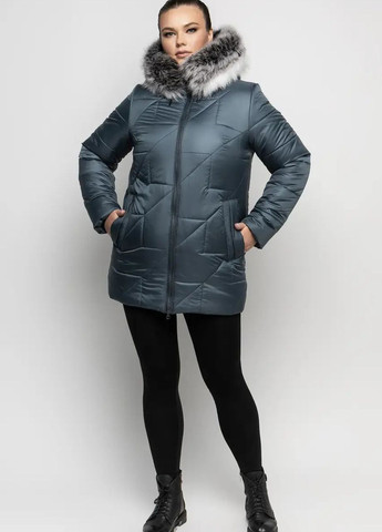 Оливкова зимня зимова жіноча куртка великого розміру SK