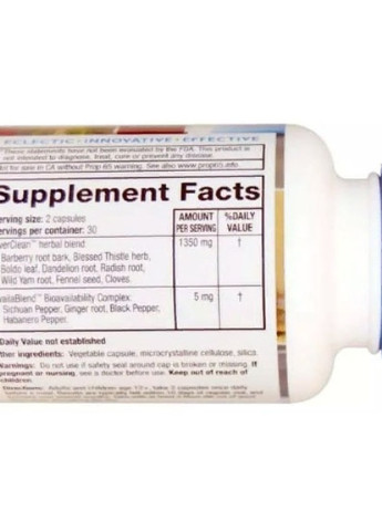 LiverClean 60 Veg Caps RCH172 Ridgecrest Herbals (256720906)