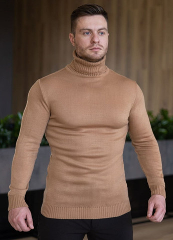 Бежевый демисезонный теплый свитер No Brand