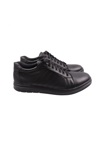 Черные кеди мужские черные натуральная кожа Maxus Shoes 118-23DTCP