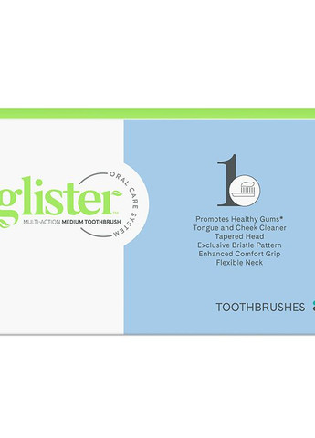 Glister Універсальна зубна щітка зі щетиною середньої жорсткості 4 шт/уп (різного кольору) Amway (268466926)