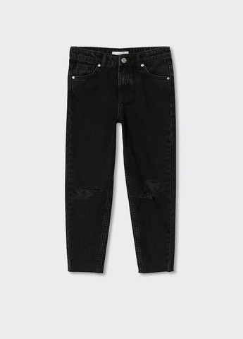 Черные демисезонные джинсы для девочки 9365 152 см черный 70420 Mango
