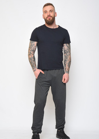 Спортивні штани чоловічі темно-сірого кольору Let's Shop (257588836)