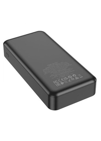Повербанк + кабель micro USB (20000 mAh, 20 Вт, PD, QC 3.0, USB Type-C, USB Type-A, micro USB) - чорний Hoco j102a (268666330)