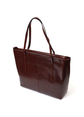 Практична сумка шоппер із натуральної шкіри 22103 Коричнева Vintage (260359794)