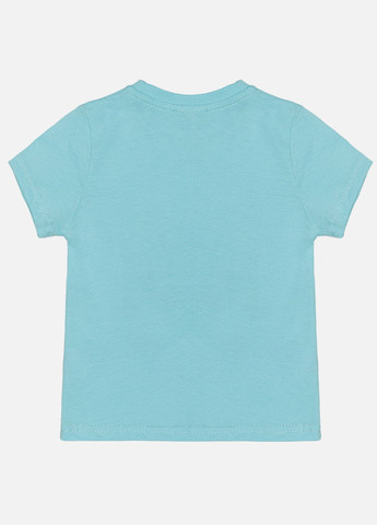Голубая летняя футболка для мальчика цвет голубой цб-00222292 ALG
