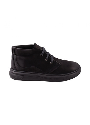Черные ботинки мужские черные натуральный нубук Detta