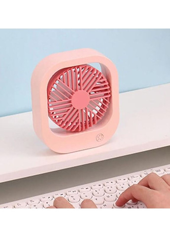 Вентилятор настільний акумуляторний DianDi Fashion Fan SQ 2177A з USB-зарядкою Рожевий No Brand (260264646)