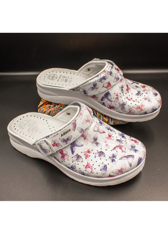 Цветные тапочки сабо женские 812sr Adaco