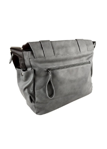 Мужская стильная практичная компактная городская повседневная сумка через плечо из экокожи 28х36х11 см (475524-Prob) Серая Unbranded (268463133)