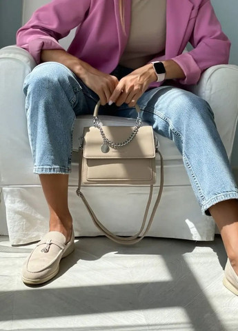 Женская классическая сумка кросс-боди бежевая No Brand (275927343)