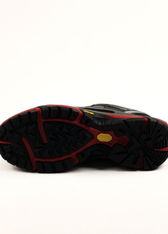 Чорні Осінні кросівки демісезонні чорно-червоні нубуки Grisport