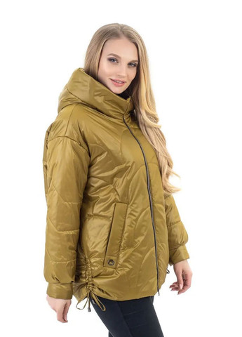 Песочная демисезонная осенняя куртка женская большого размера SK