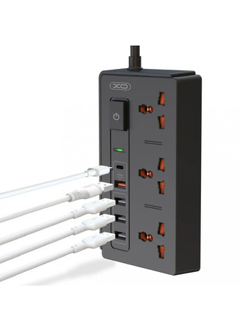 Багатофункціональна мережева розетка адаптер фільтр подовжувач із бездротовою зарядкою на 5 USB 3 розетки (476162-Prob) Unbranded (276962783)