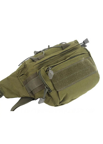 Тактическая сумка на пояс мужская поясная с липучкой под шеврон для рыбалки туризма универсальный размер (474175-Prob) Оливковая Unbranded (257559632)