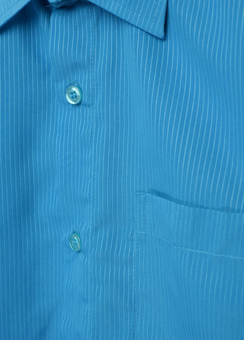 Голубой классическая рубашка в полоску Let's Shop