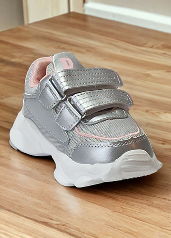 Срібні осінні дитячі кросівки для дівчинки 7502н Boyang