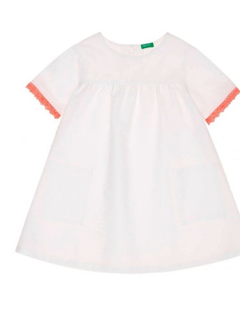 Белое платье United Colors of Benetton (257487291)