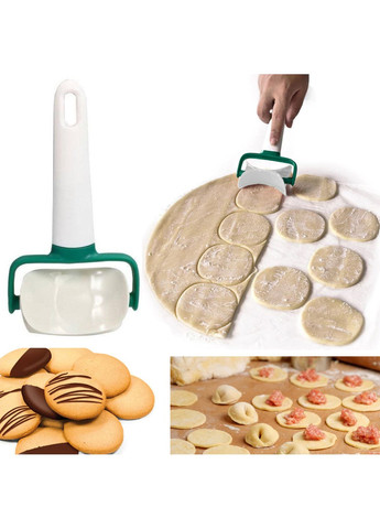 Форма для вареників з роликовим ножем для вирізання з тіста кругів для вареників, пельменів, печива A-Plus (263931713)