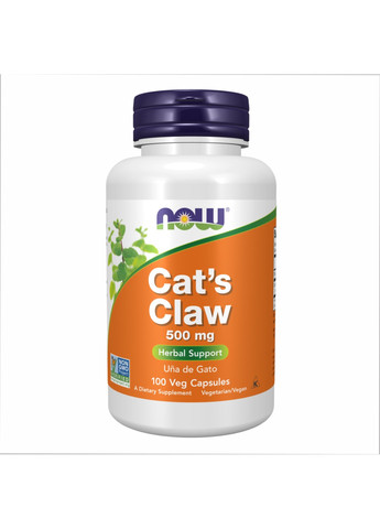 Кошачий Коготь Cat's Claw 500мг - 100 вег.капсул Now Foods (269461869)