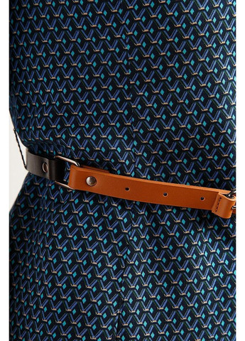 Темно-синя повсякденний сукня b19-11049-101 а-силует Finn Flare з геометричним візерунком
