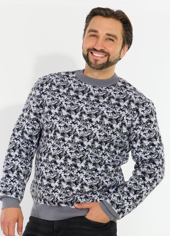Серый светри красивий светр з эмблемою української розвідки (11091) Lemanta
