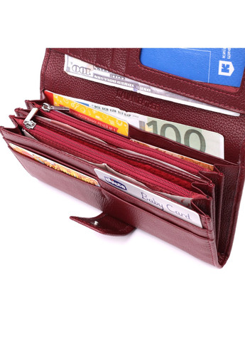 Гаманець для жінок на чотири відділення для купюр з натуральної шкіри 22550 Бордовий st leather (278001123)