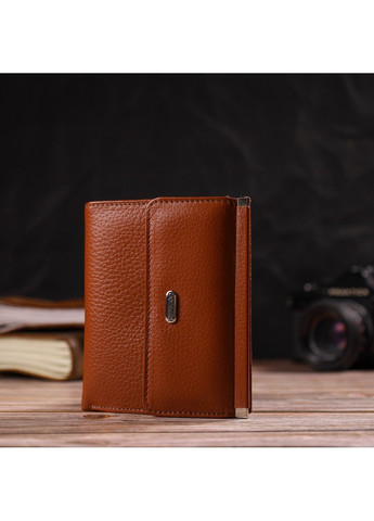 Удобный кошелек для женщин среднего размера из натуральной кожи флотар 21811 Коричневый Canpellini (259815866)