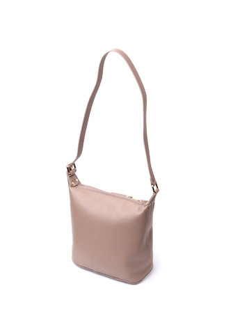 Практична жіноча сумка з однією довгою ручкою з натуральної шкіри 22306 Бежева Vintage (276461836)