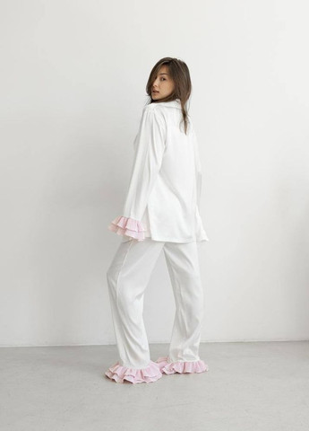 Белая женский пижамный костюм тройка цвет белый р.l/xl 442584 New Trend