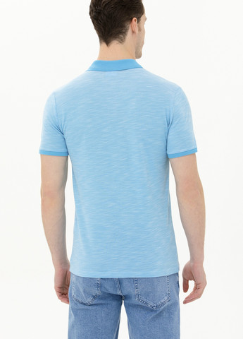 Голубая футболка поло мужское U.S. Polo Assn.