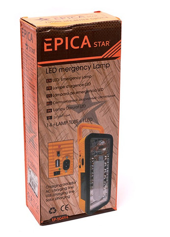 Світлодіодний аварійний ліхтар на акумуляторі EPICA star EP-50494 14+Lamp tube+1 3 режими AN28a378 Led (257160319)