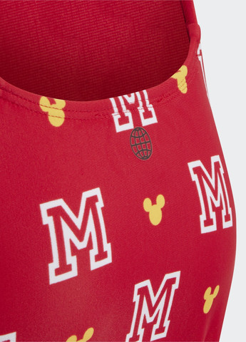 Красный летний купальник x disney mickey mouse monogram adidas