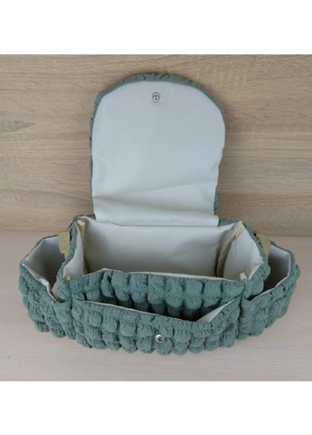 Органайзер сумка на ручку детской коляски универсальный портативный полиэстер 11.5х36х13 см (475092-Prob) Серо-зеленый Unbranded (261487541)