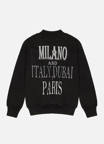 Miss Feriha світшот для дівчинки колір чорний цб-00224620 чорний футер