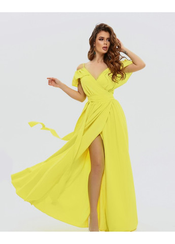 Жовтий повсякденний сукня 10816 жовтий ISSA PLUS
