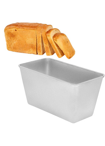 Набір із 3 форм хлібних для випічки стандартного "соціального" хліба цеглинки Л7 алюміній (22х11х11.5 см) Полімет (268662986)