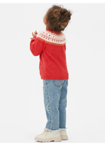 Красный зимний свитер пуловер Primark