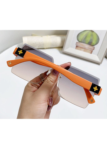 Солнцезащитные очки без оправы Section градиент серые с оранжевым No Brand (277988855)
