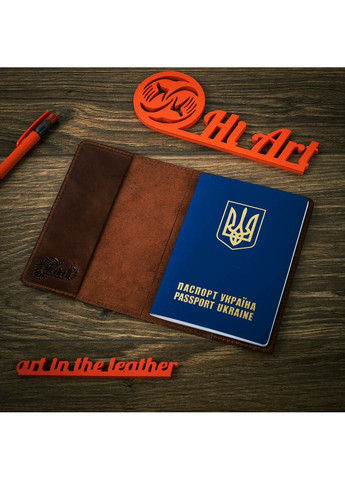 Шкіряна обкладинка на паспорт HiArt PC-01 Let's Go Travel Фіолетовий Hi Art (268738475)