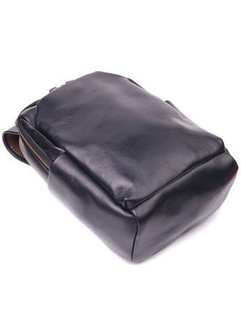 Надзвичайна сумка чоловіча через плече із натуральної гладкої шкіри 21286 Чорна Vintage (258286253)