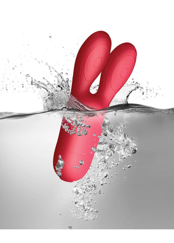 Клиторальный вибратор Coral Kiss с ушками, два мотора, работа от батареек (в комплекте) SugarBoo (271969340)