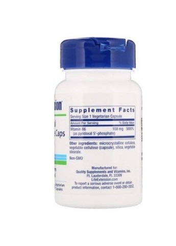 Pyridoxal 5'-Phosphate 100 mg 60 Veg Caps Life Extension (256725042)