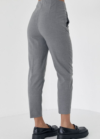 Классические женские брюки укороченные - серый Lurex (264559077)