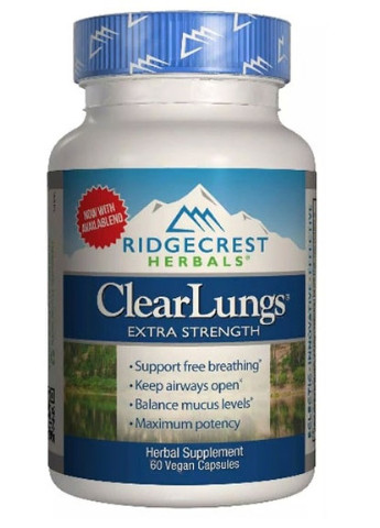 Clear Lungs Extra Strength 60 Veg Caps RCH154 Ridgecrest Herbals (256723276)